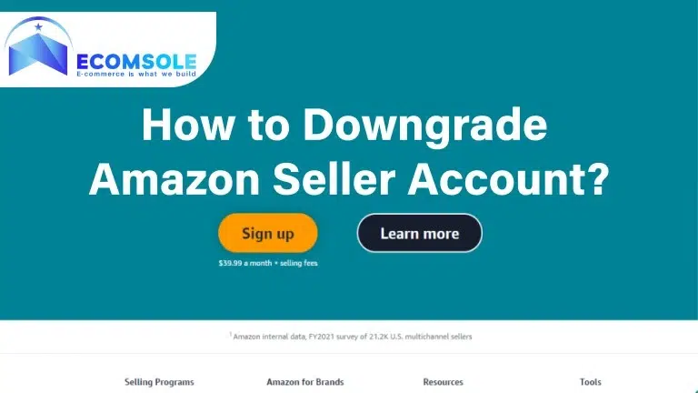 How to downgrade Amazon seller account
