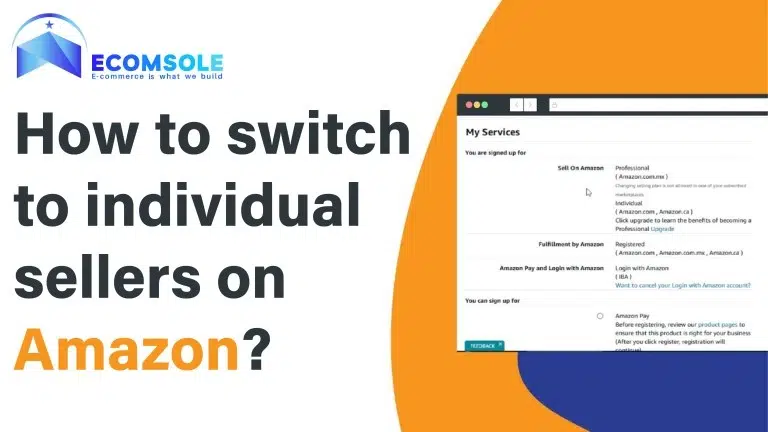How to switch to individual sellers on Amazon